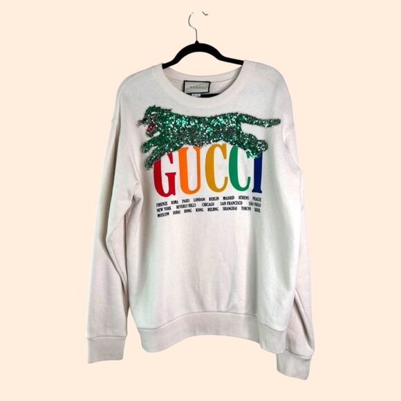Gucci Embellished Printed Sweatshirt - Picture 1 of 14